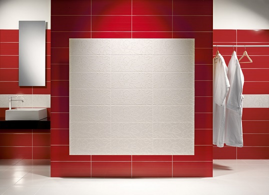 Красная плитка в дизайне ванной комнаты — как оформить (описания, фото)