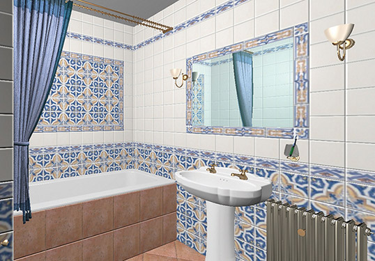 Дизайн ванной комнаты испанская плитка